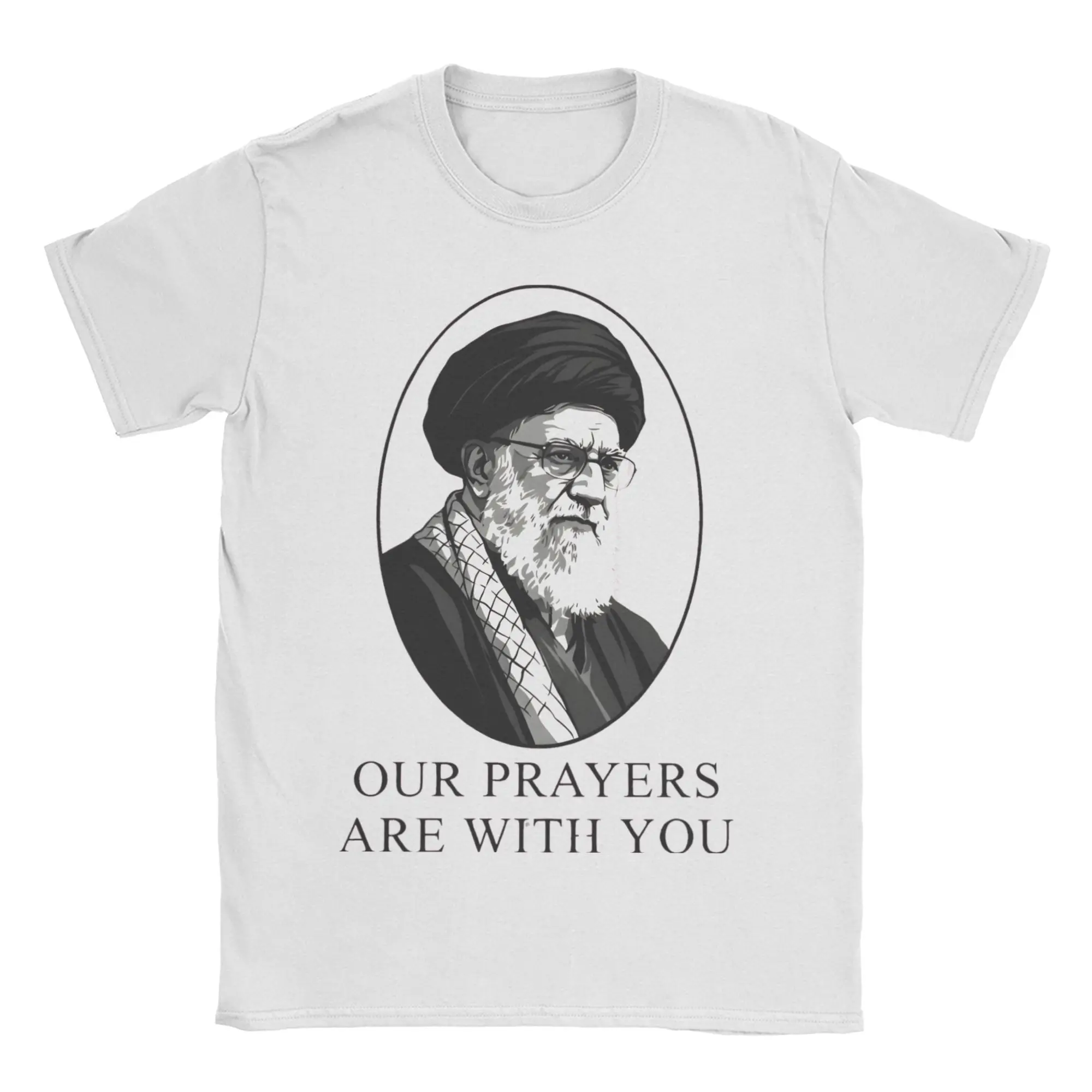 

Ali K-Khamenei T-Shirts Men Novelty Cotton Tee Shirt Crew Neck Short Sleeve T Shirts Gift Idea Clothing