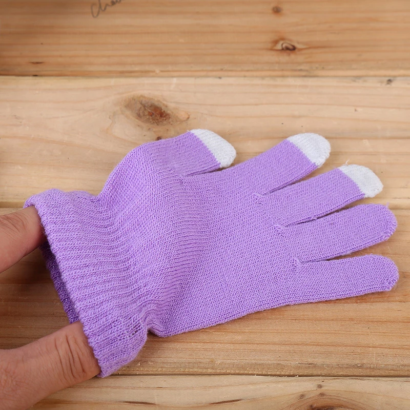 슈퍼 마리오 브로 어린이를위한 따뜻한 니트 장갑 애니메이션 만화 편지 인쇄 장갑 소년 소녀 겨울 방풍 패션 장갑