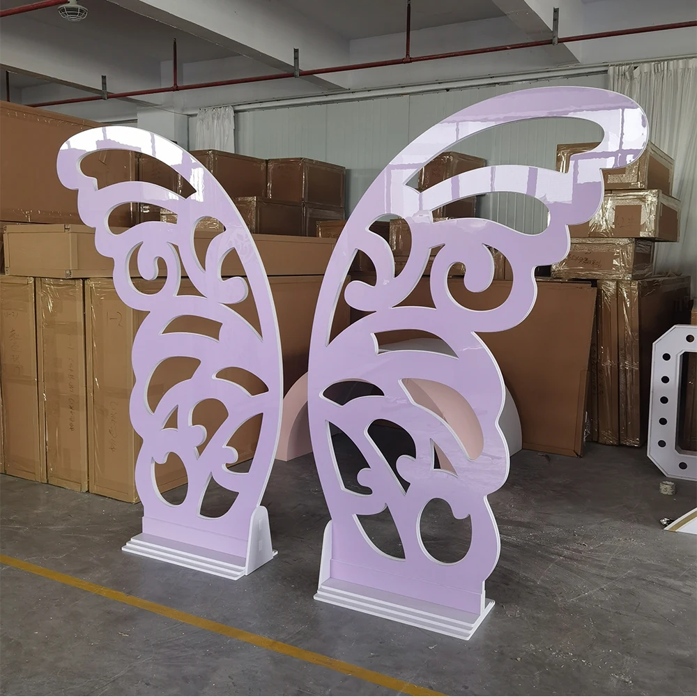 

2022 Newest Wedding Stage 3D Butterfly Shape Acrylic Backdrops For Wedding Decoration