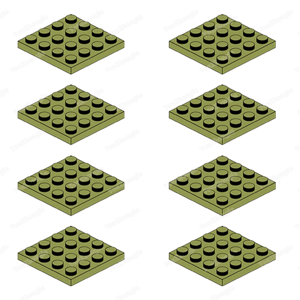 3031 Building Block Piastra di Base 4x4 Parti di Montaggio MOC Figure WW2 Scena di Strada Mecha Gear Scena Partita Modello Parti Regali Giocattoli FAI DA TE