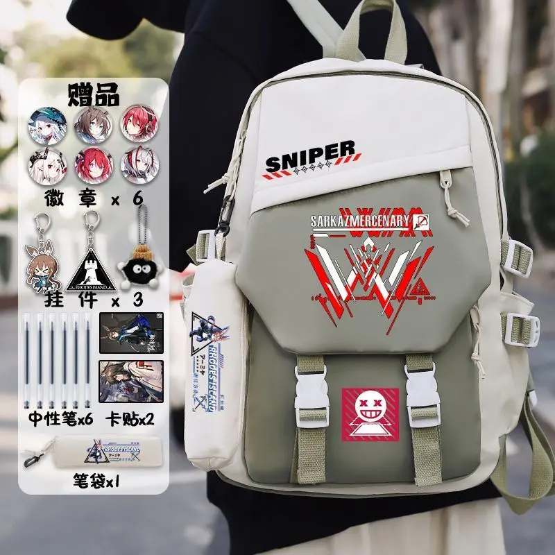 Arknights Anime Collaboration For Men And Women, Large Capacity Two-Dimensional Amiya Game Merchandise Student Backpack A