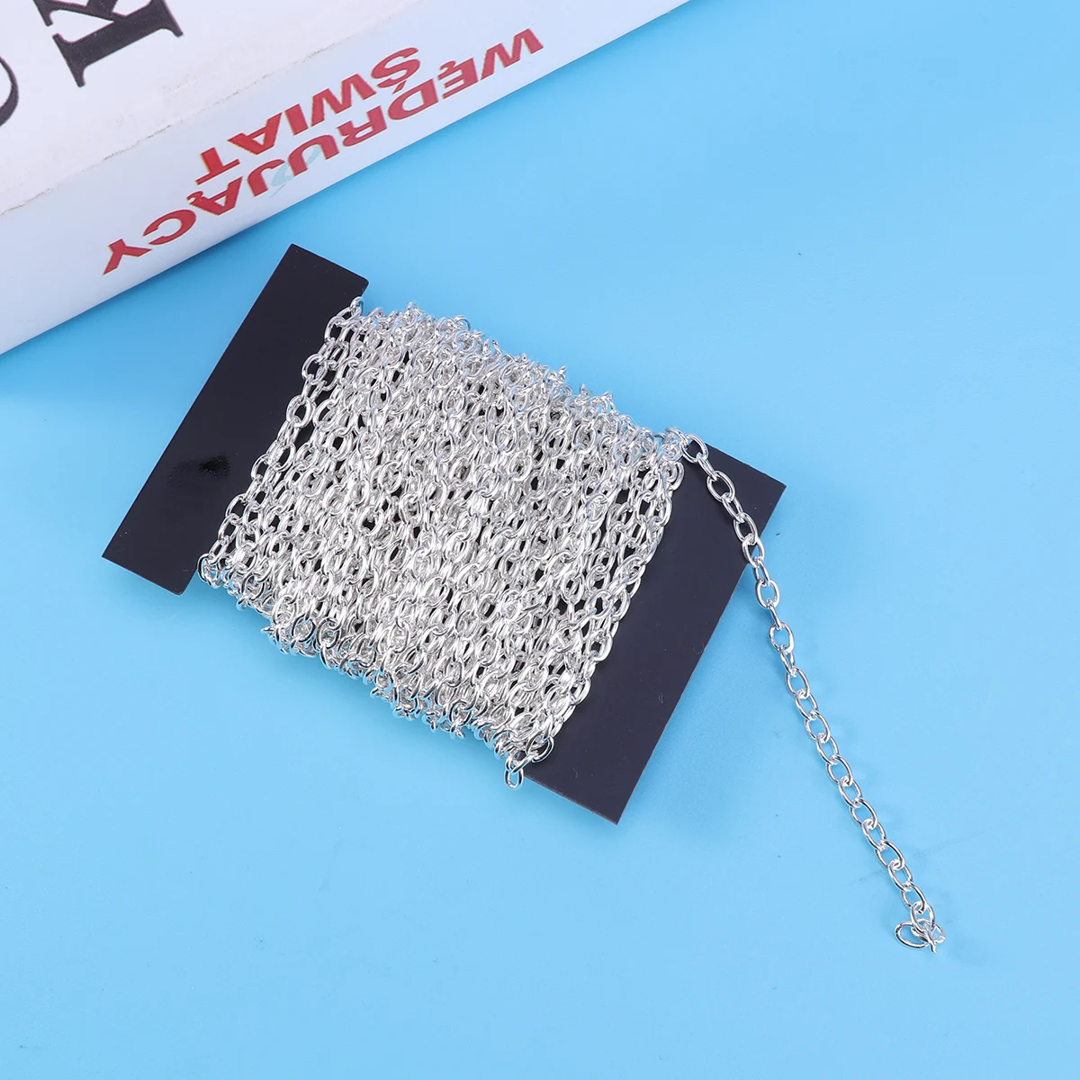 

121pcs Silver-plated Chain Link Chain 20 Lobster Clasps 100 Jump Rings for Jewelry Making Craft Project Dog Tags Storage Easy