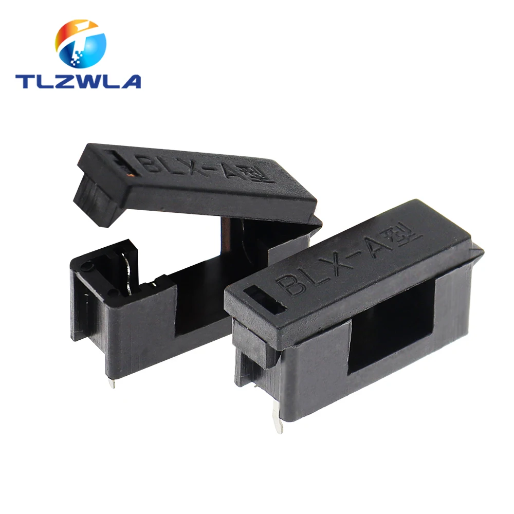 Portafusibles de vidrio negro, 10 piezas, BLX-A, 5x20MM, 5x20MM, 5x20MM