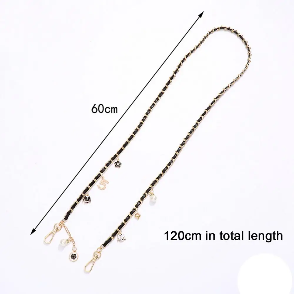 New Metal Mobile Phone Lanyard Adjustable PU Leather Crossbody Hanging Rope Replaceable Handbag Chain Bag