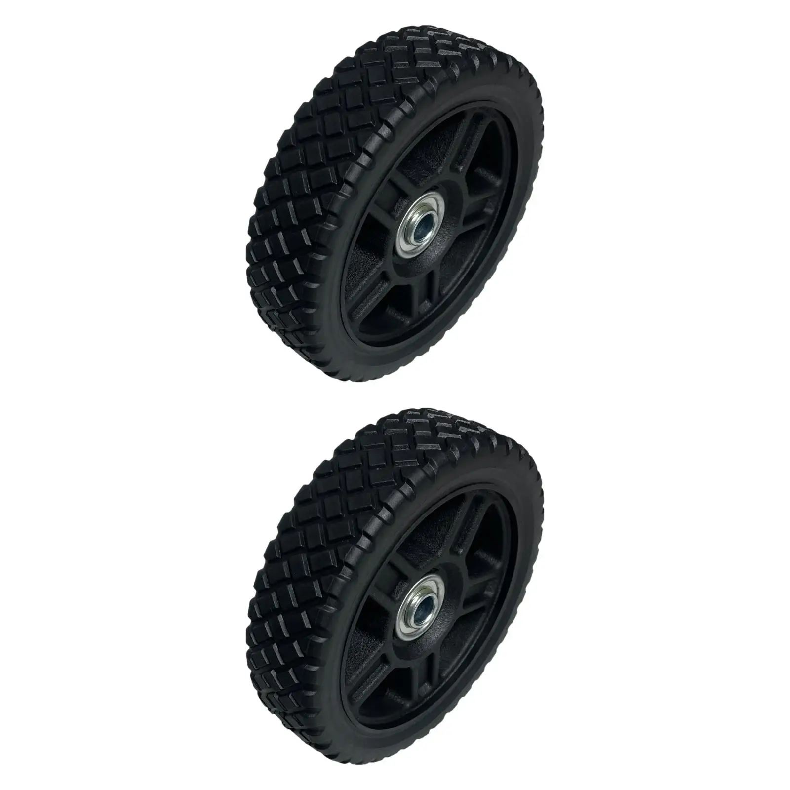 

2 Pieces Lawnmower Wheels Replace Waterproof Wear Resistant High Reliability