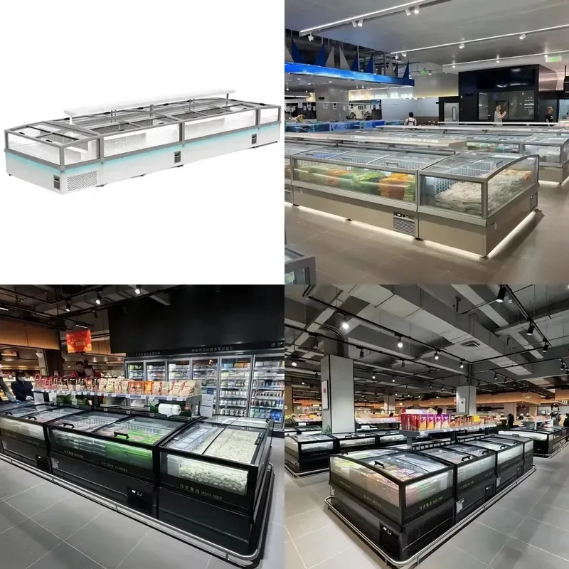 Customized Large Capacity Refrigerated Cabinet with Large Observation Window Commercial Supermarket Refrigeration Equipment