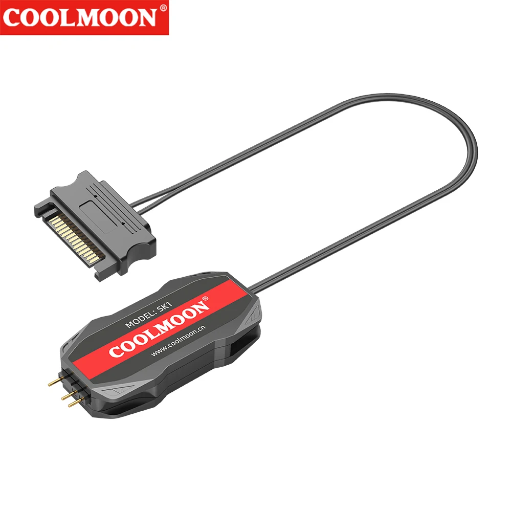 ARGB Mini Controller HUB Adapter 5V 3pin To SATA 1 To 4 Sync Motherboard Cable Extension Line for PC Fan Cooling Fan Light Strip