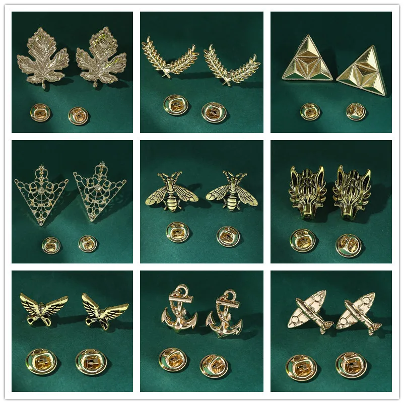 Korean version of retro court style small water drop brooch men's and women's suit shirt collar collar pin jewelry pin wholesale