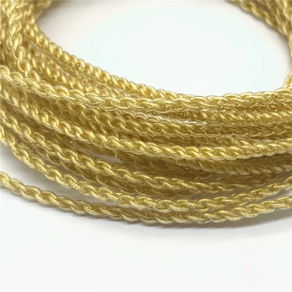 Cable chapado en oro de alambre de cobre de un solo cristal 7N 4 compartid 76 núcleos 5 metros