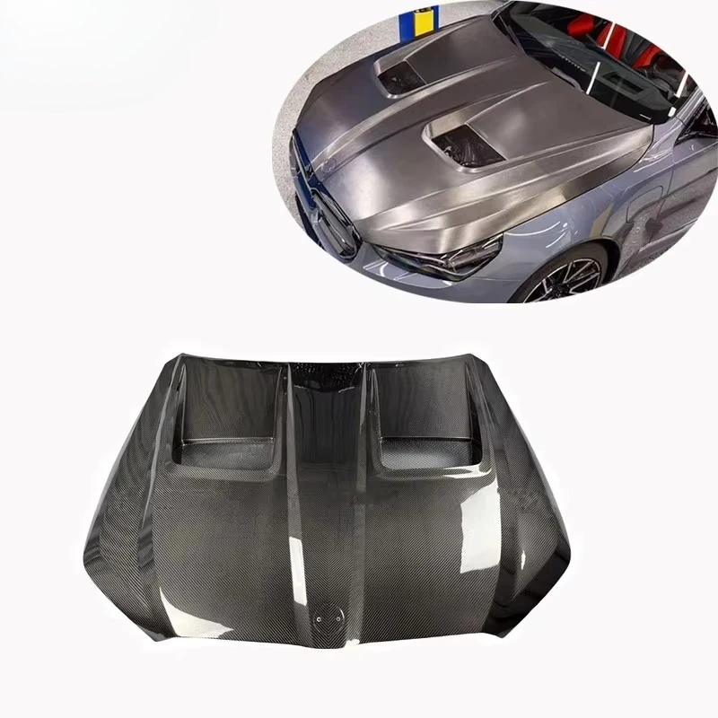 

Car Accessories New Condition Carbon Fiber Hood For 5 Series M5 G90 530i 540i Black Bolt-On Engine Hoods