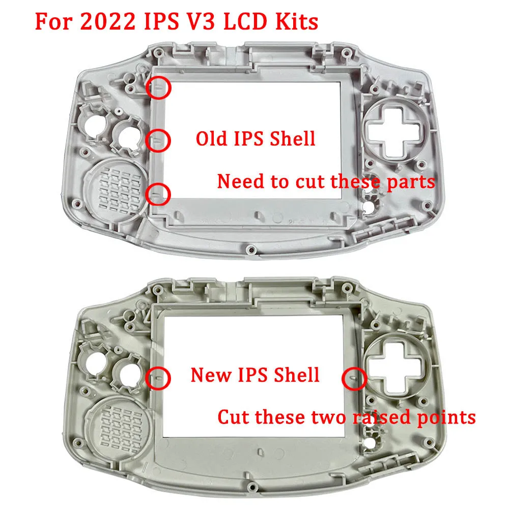 Imagem -04 - Shell de Habitação Ips Pré-corte para Funnyplaying Kits de Tela Lcd Gba v2 v3 Substituir Case para Gameboy Advance Novo Personalizado