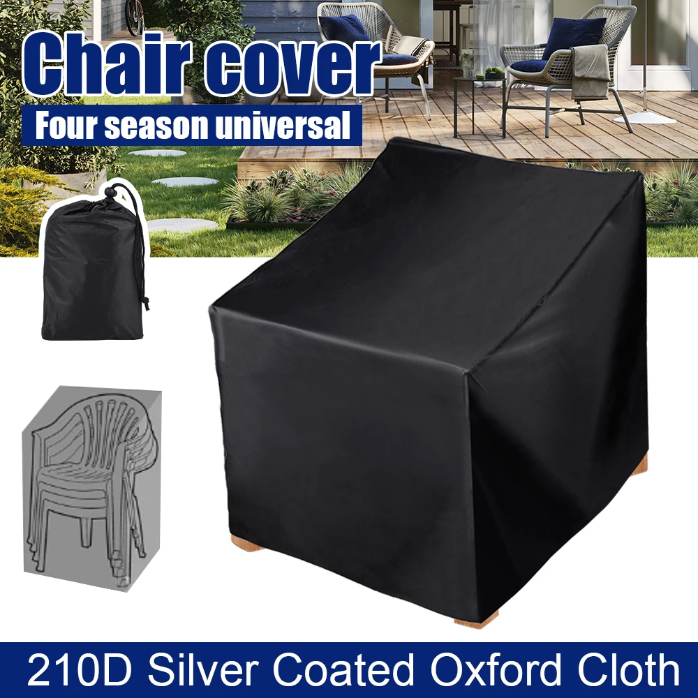 97x79x89/48cm Stacked Chair Dust Cover Outdoor Garden Patio Furniture Protector Cover Waterproof Dustproof Chaircover for Chair