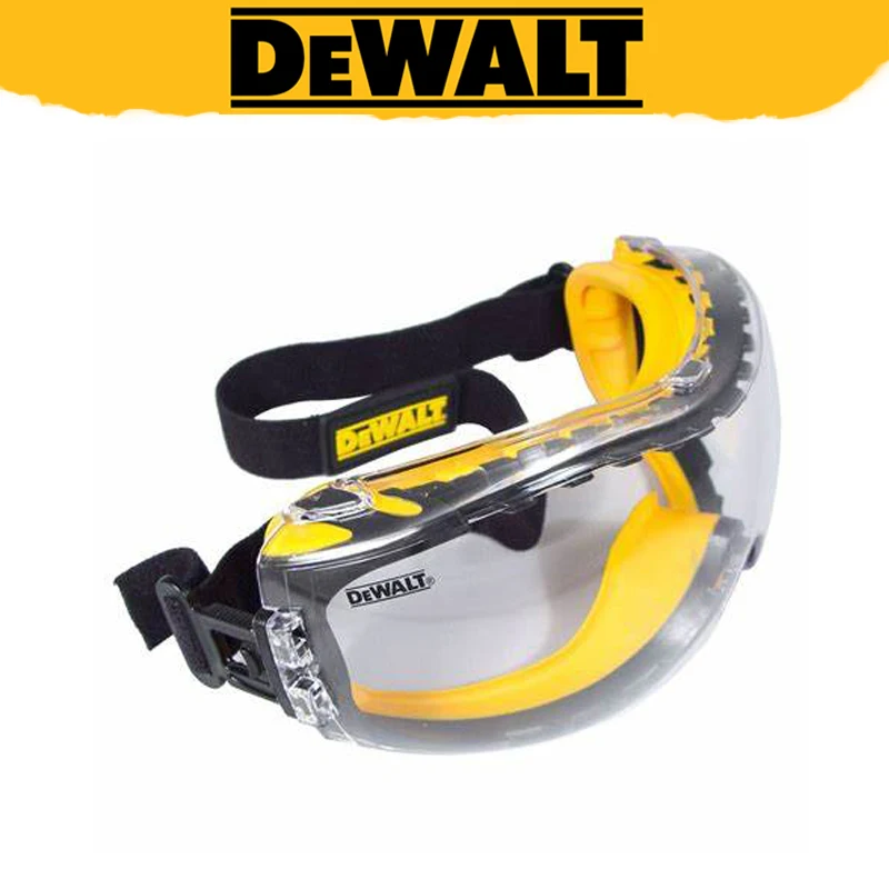 DEWALT Concealer DPG82-11, kacamata industri profesional alat utilitas multifungsi cetakan ganda anti-kabut bening