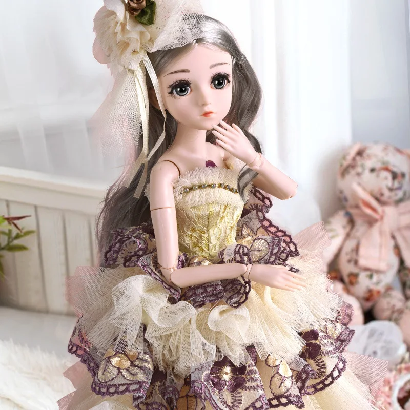 26 Movable Jointed 45cm Bjd Doll 1/4 18 Inch Realistic Fashion Dolls Retro Princess For Girls Birthday Gift Toys For Children