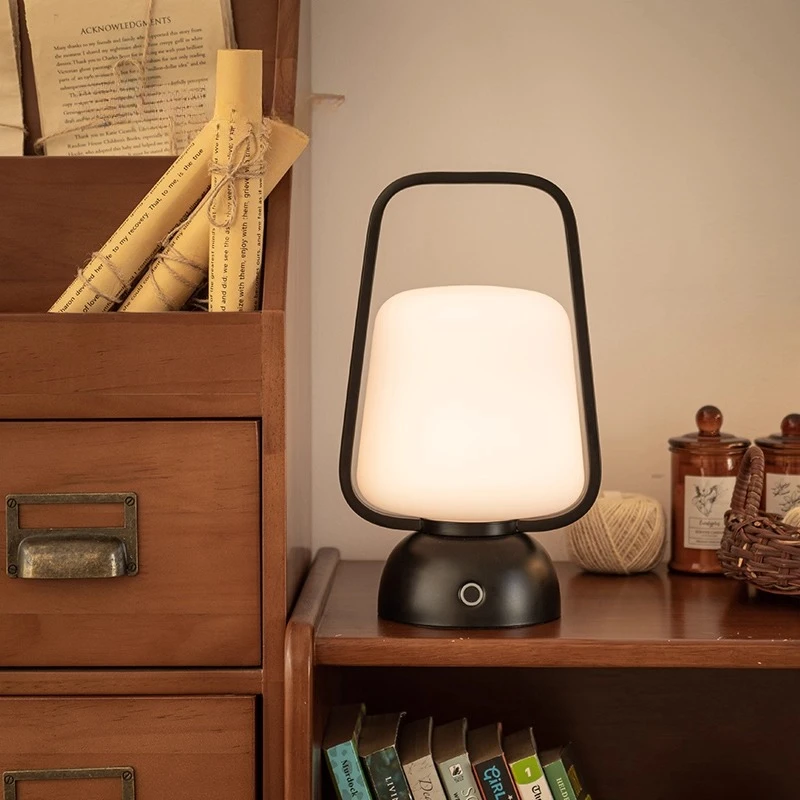 Modern Portable Handheld Glass Floor Lamps Atmosphere Table Night Lights Touch Bedhead Desk Lamp Cafe Bedroom Home Accessories