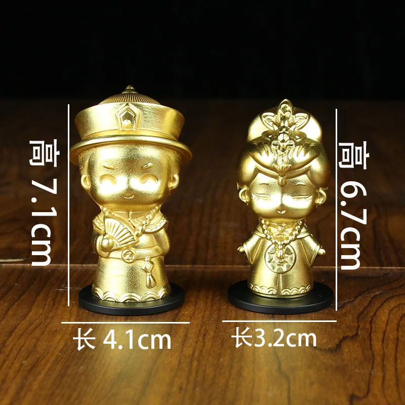 

Brass Dragon Phoenix Auspicious For Boys And Girls Car Dashboard Pure Copper Metal Copperware Ornament Gift Box