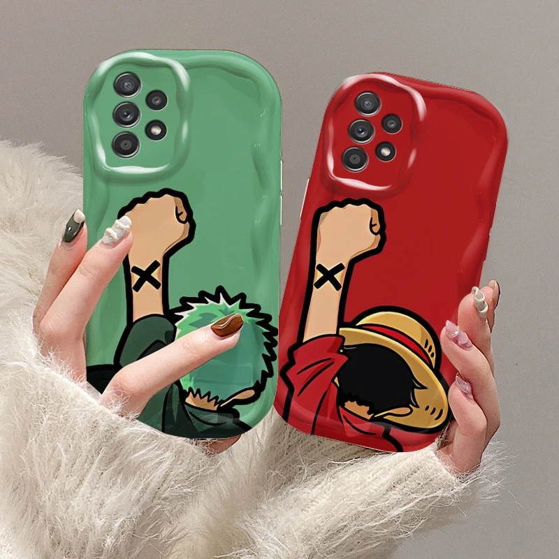 

Cartoon One Piece Luffy Zoro For Samsung A55 A54 A53 A52 A35 A34 A33 A32 A25 A24 A23 A22 A21S A15 A13 A14 5G Wave Oil Soft
