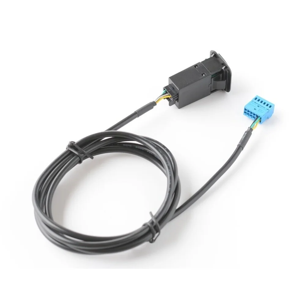 For Car Audio Restoration AUX Input Socket High Strength AUX Socket Adapter Black 12V Electrical System OEM Standard Fitting