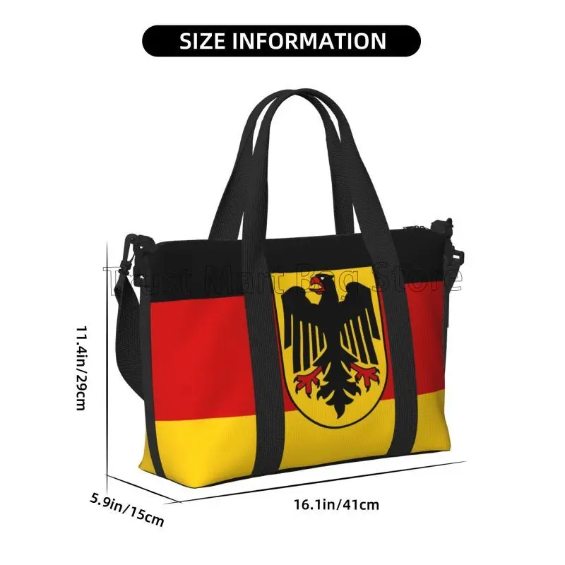 German State Flag Print Travel Duffle Bag Overnight Travel Luggage Tote Bag Lightweight Waterproof Weekender Bags for Women Men