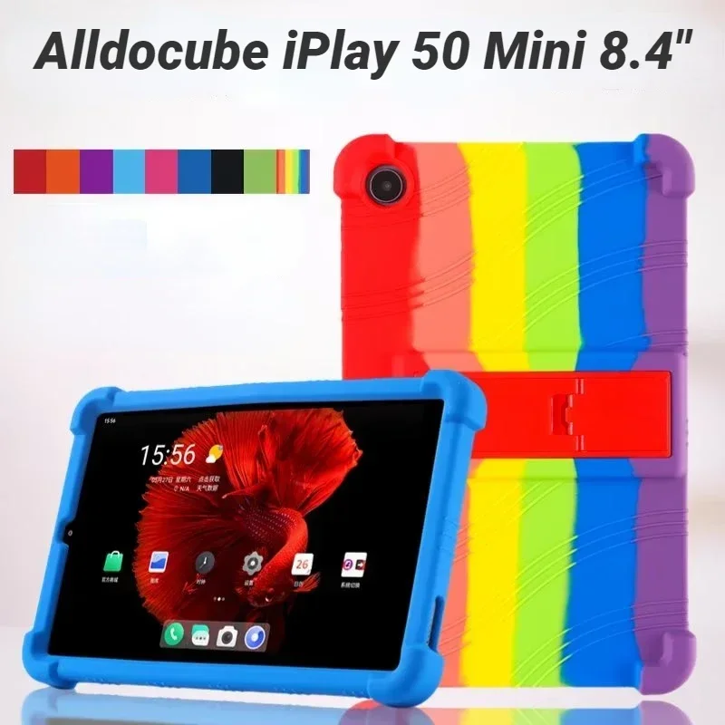 

Soft Silicon Cover For Alldocube iPlay50 iPlay 50 Mini Pro NFE Case Kids 8.4" Tablet Kickstand Funda with 4 Shockproof Airbags