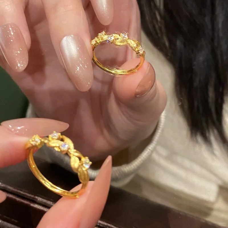 خاتم إكليل ذهبي فاخر وخفيف الوزن للنساء بتصميم متخصص ومتعدد الاستخدامات لفتح المجوهرات #2