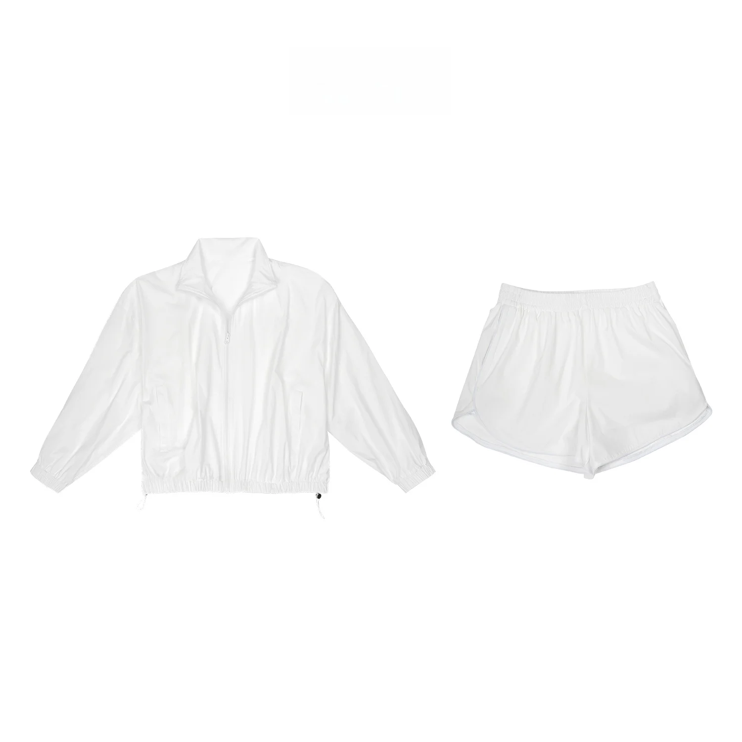 

FORNIYOYO Spring Outing Set Lightweight Outdoor Soft Thin Outerwear Half Skirt Jacket Combo Casual Style Nylon Fabric