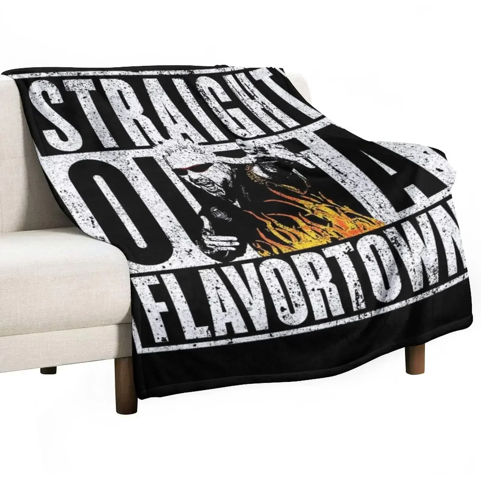 Straight Outta Flavortown Throw Blanket Soft Thermal Weighted blankets ands Stuffeds funny gift Blankets