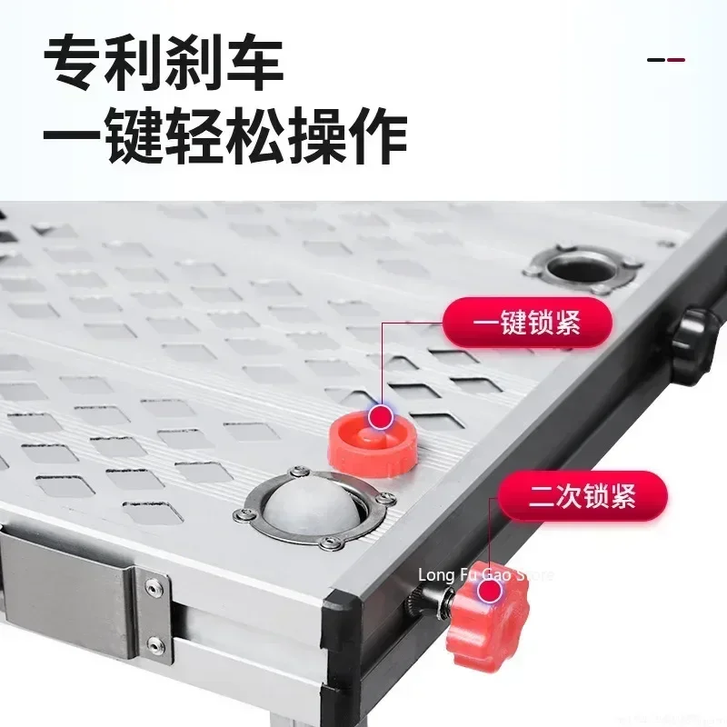 Hollow Out Lightweight Multifunctional Thickened Foldable And Detachable Aluminum Alloy Fishing Table Fishing Platform