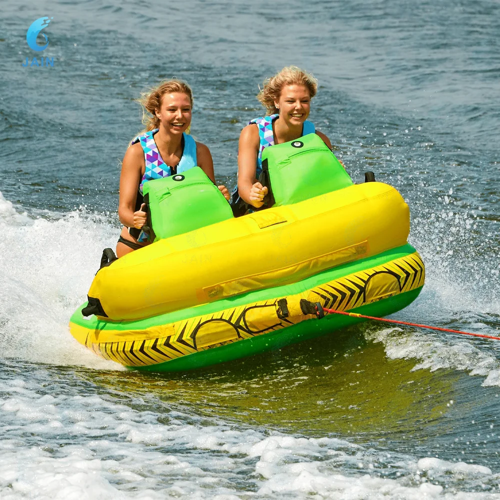 

2 Person Inflatable Towable Banana Boat Tube for Boating Water Sports Boat-Pullable Floating Tube with Handles for Lake/Sea
