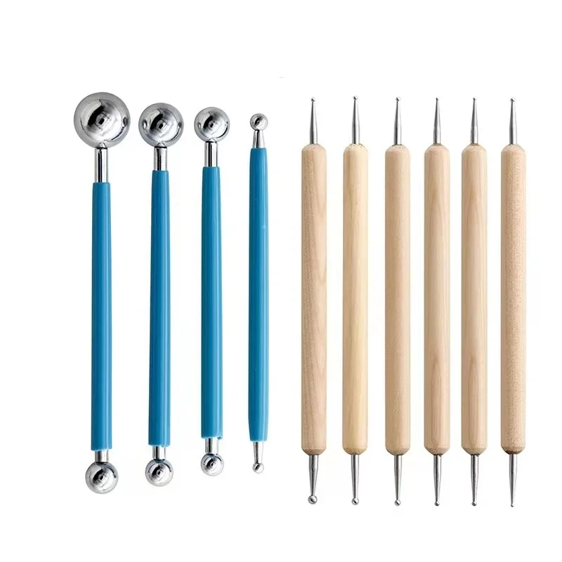 10pcs Dual-Ended Ceramic Clay Sculpting Carving Tool Set Clay Sculpting Detailing Kit Craft Supplies For Amateurs & Professional