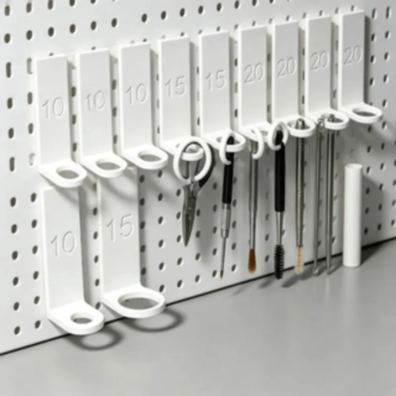 Loop Ring Hooks,Number Mark L‑Shape Snap‑on Holders, Vertical Tool Storage Clips for Pliers Pen Gauges, Organizer for Workbench