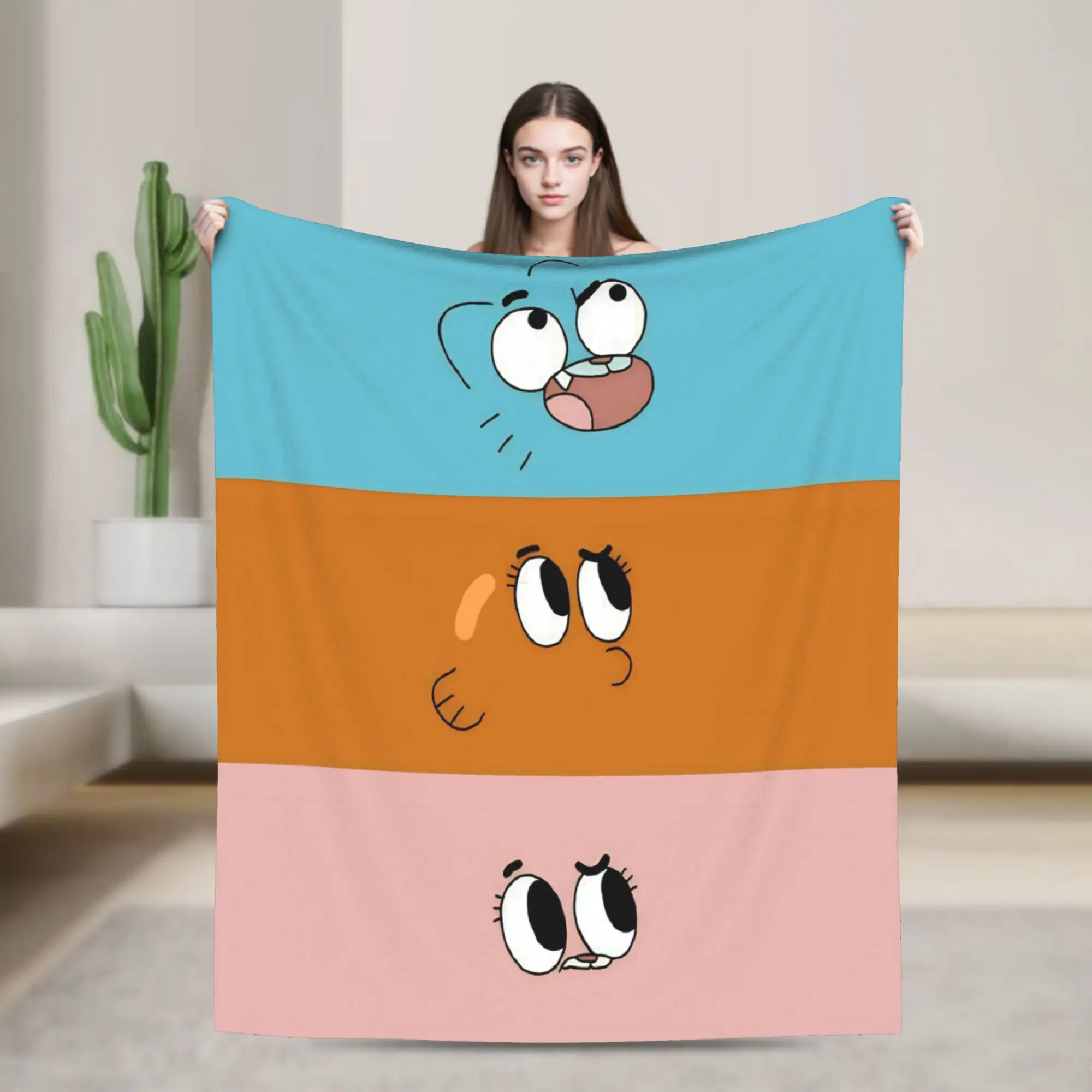 Anaise Gum Ball Darwins Flannel Blankets Amazing World Of Gum Ball Throw Blanket Sofa Bedding Lounge 200x150cm Plush Thin Quilt