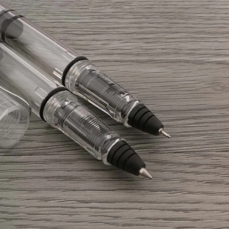 High Quality Piston Fountain Pen Type Gel Pen Transparent White School Student Office Color Ink Pens