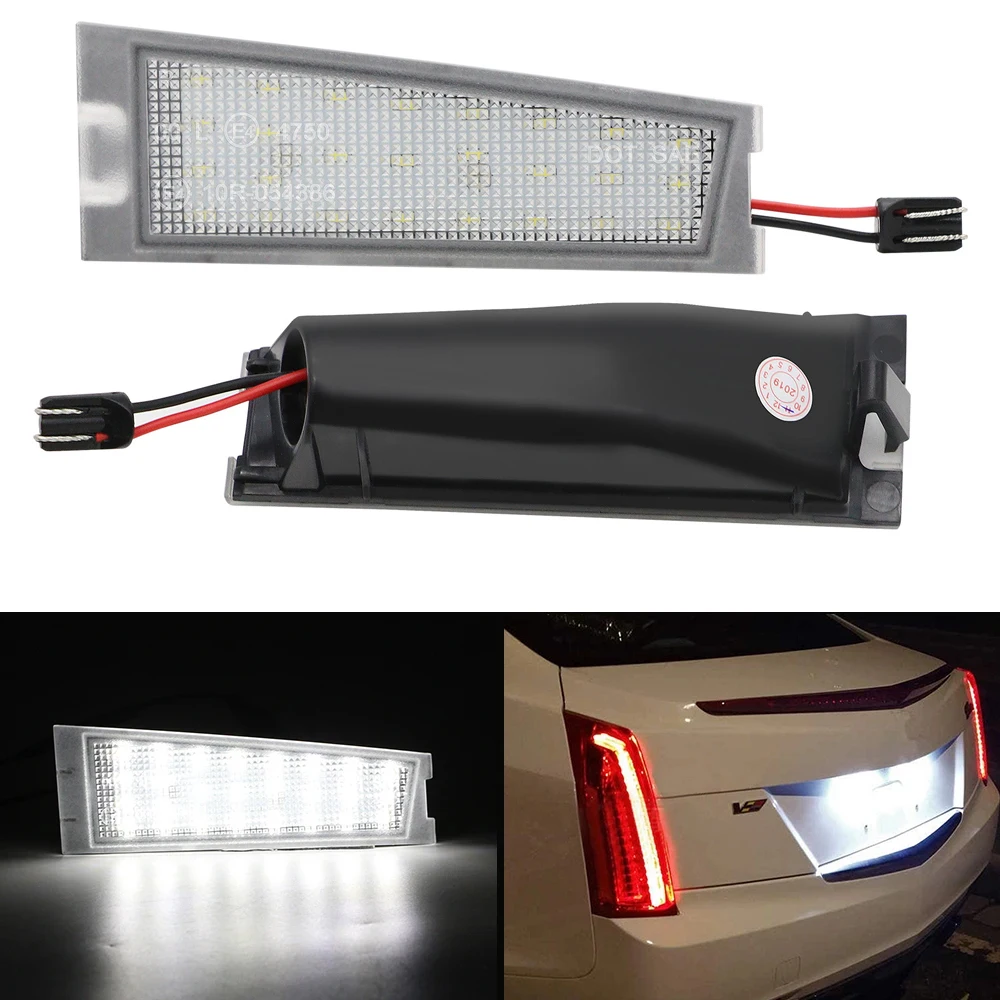 For Cadillac Cts Sedan 2008-2010 Number Plate Lamps 12V Plug & Play No Error White LED License Plate Lights