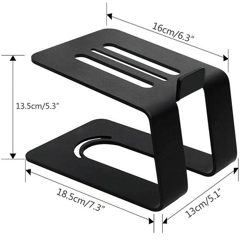 1 PCS 5.3In Height Monitor Speaker Stand Riser Comfortable Viewing Angle Stand Mount Solid Speaker Support Metal Riser