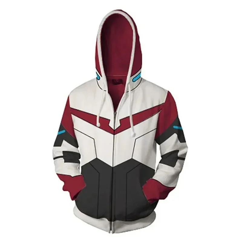Wiwiwi 123Voltron sudadera corta con capucha crop top deportivo Shiro/tl/hunk/Pidge/sudaderas de manga larga cárdigan cosplay costumeaa