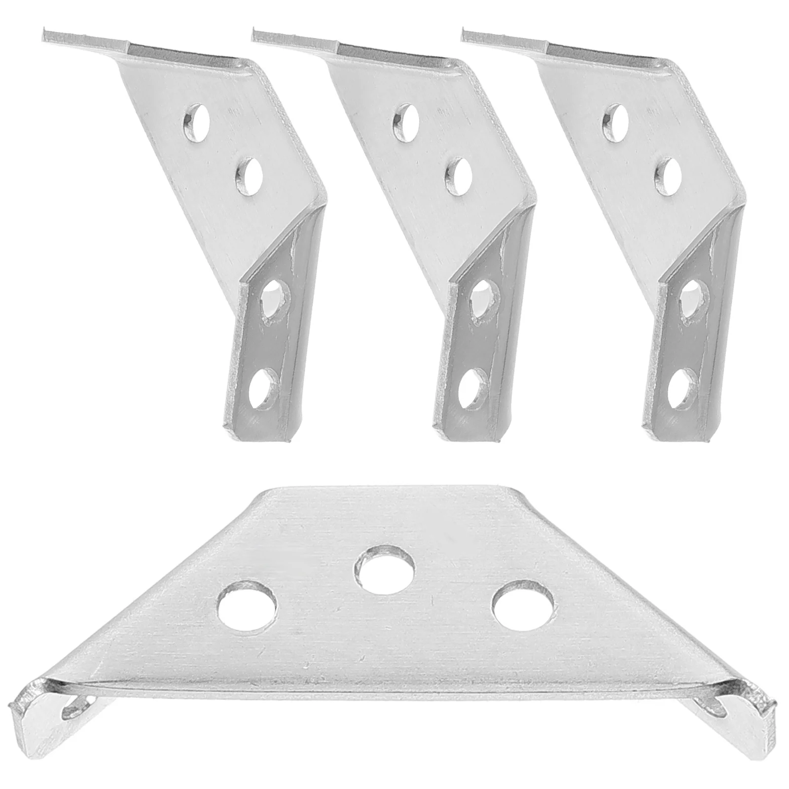 

4Pcs Thickened Right-Angle Triangle Bracket Stainless Steel Furniture Corner Connectors Reinforced Support for Shelves Desks
