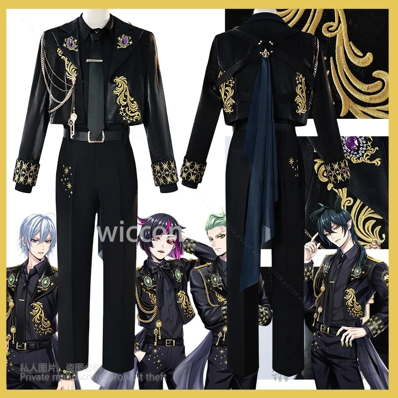 

Anime Game Twis ted Cosplay 5th Ace Jack Azul Kalim Idia Silver Lilia Vil Epel Cosplay Costume Coat Pants Full Sets Customized
