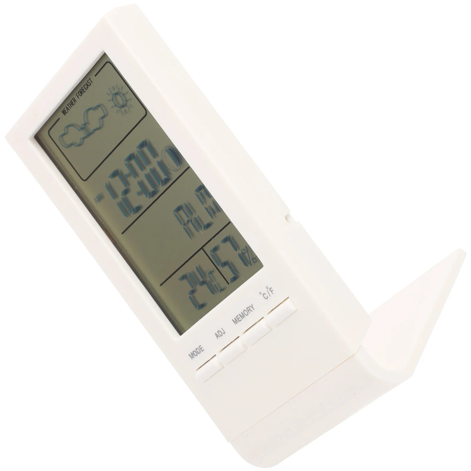 Relógio meteorológico lcd multifuncional, termômetro, higrômetro, calendário, monitor de temperatura e umidade para mesa