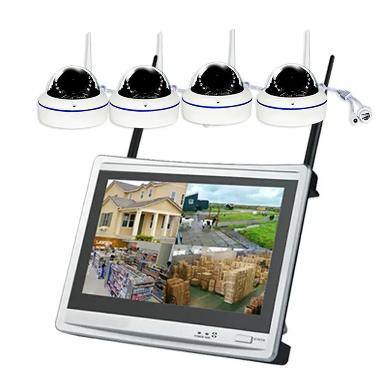 

Eseecloud 4-Channel APP Audio+Video Dome Security Camera System 5MP Wireless NVR Wide Angle CCTV Camera Kit Cloud Data Storage