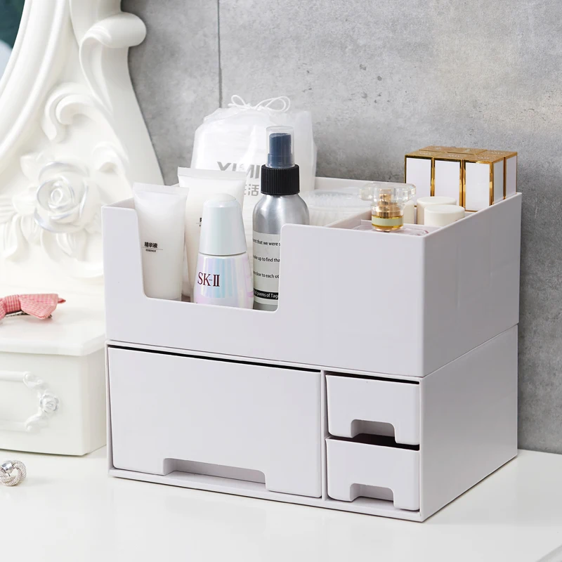 

Desktop Der Sle Plastic Cosmetic Storage Box eup Organizer Box Mask Crs Skincare Products Lipsti Holder Ra