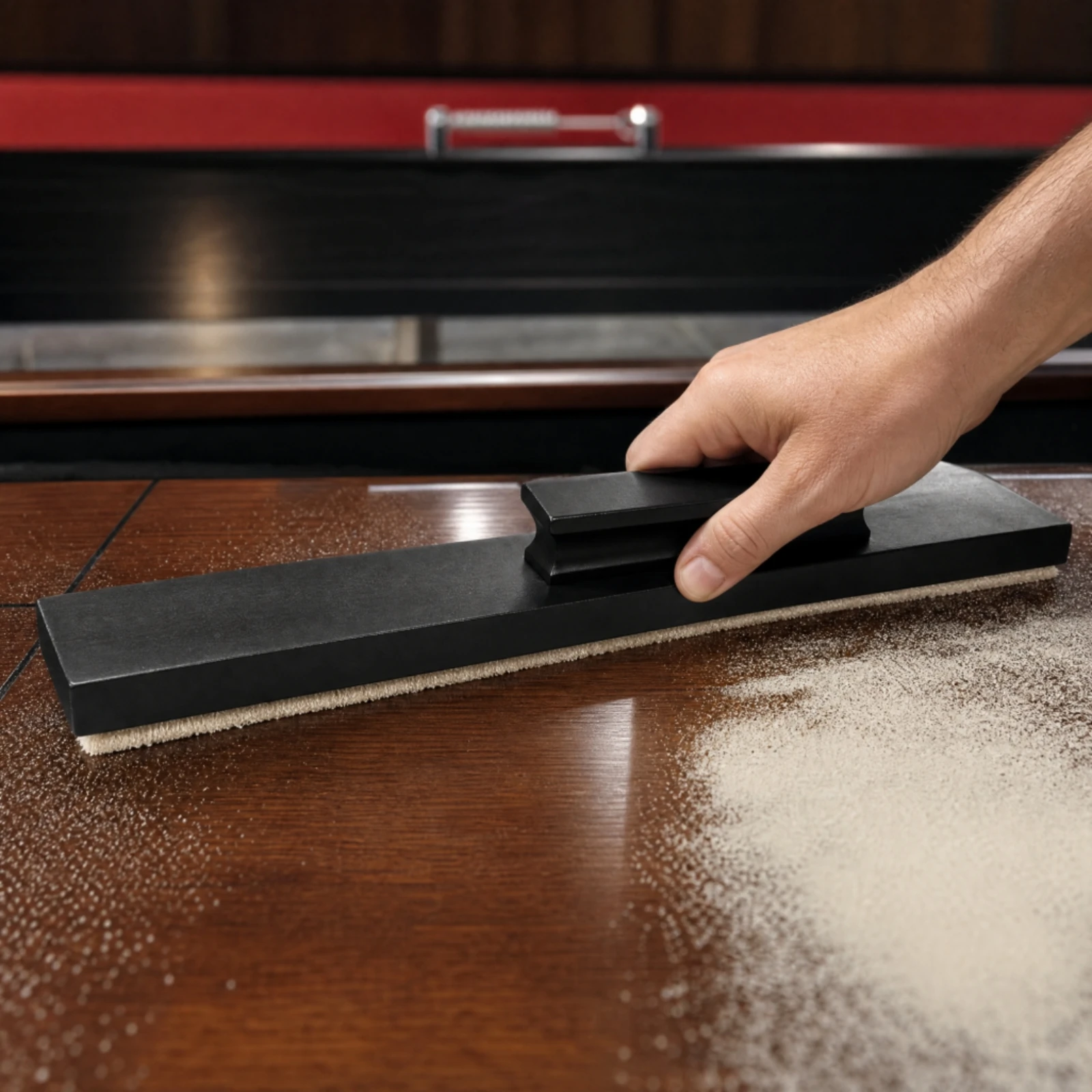Shuffleboard Table Cleaning Brush Wooden Surface Sweeper Raised Grip for Game Room Maintenance Efficient Sand Sweeping Tool