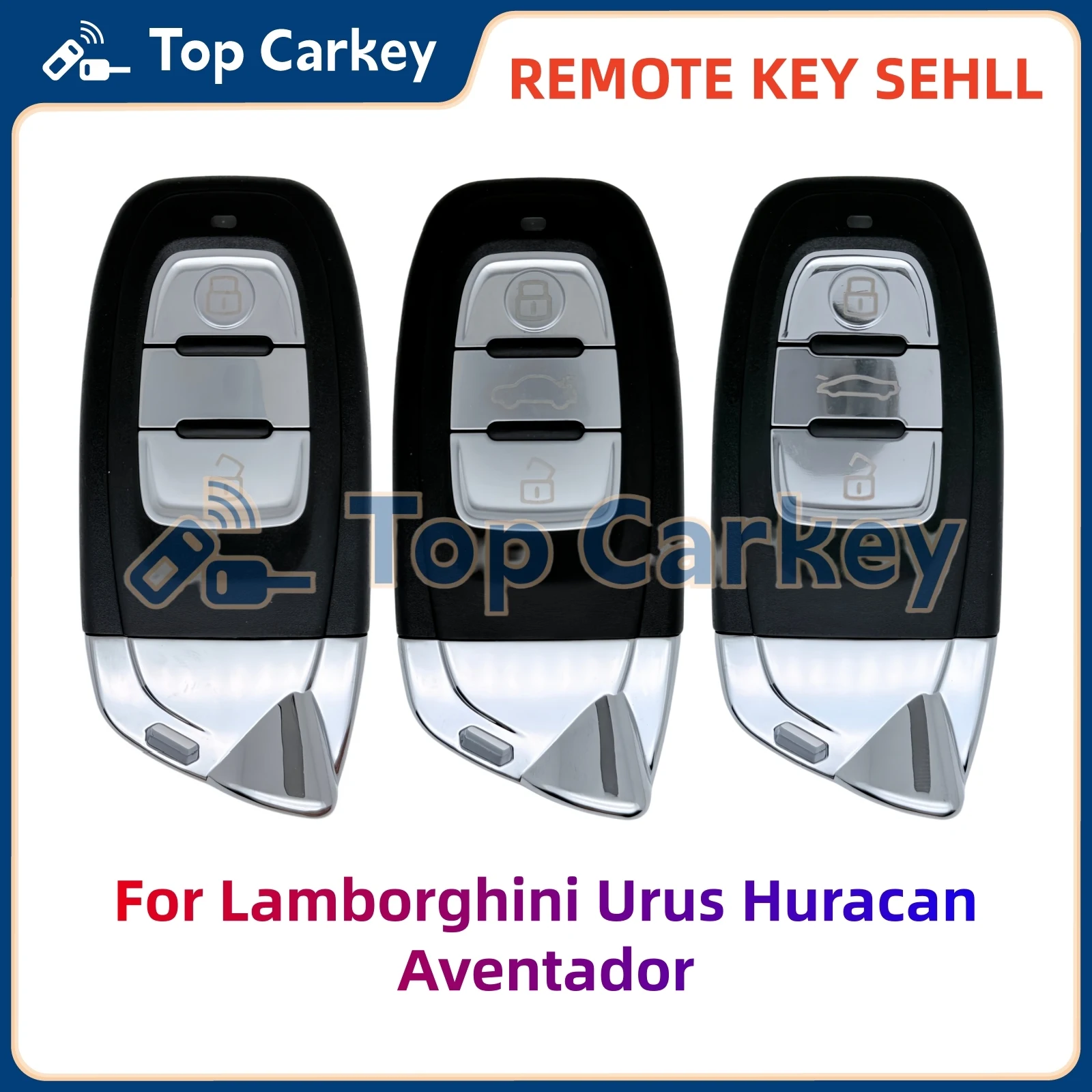 

TopCarkey Car Key Fob Shell Case Housing for Lamborghini Urus Huracan Aventador Key Shell