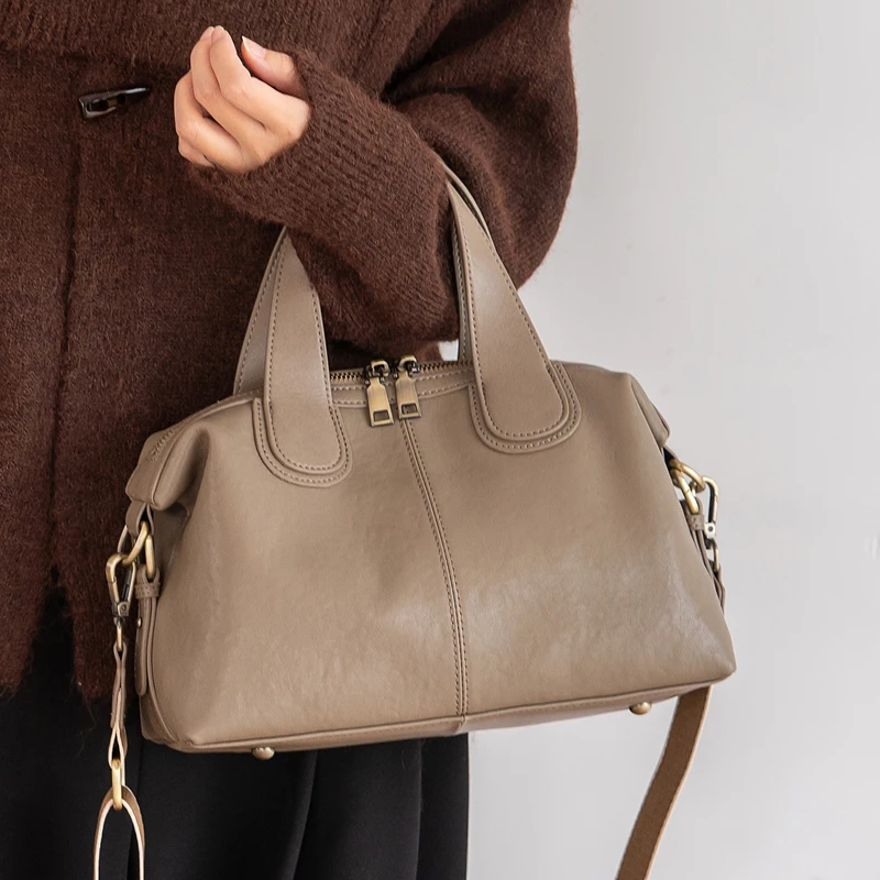 

Women's new high-quality soft leather crossbody shoulder bag design cowhide handbag fashionable and luxurious leather pillow bag