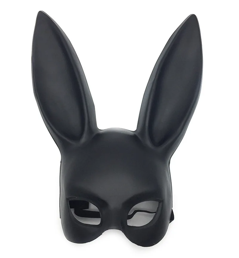 Mark Black – masque oreilles de lapin Sexy pour femmes et filles, longues oreilles de lapin mignonnes, masque de Bondage, Halloween, mascarade, Costume Cosplay