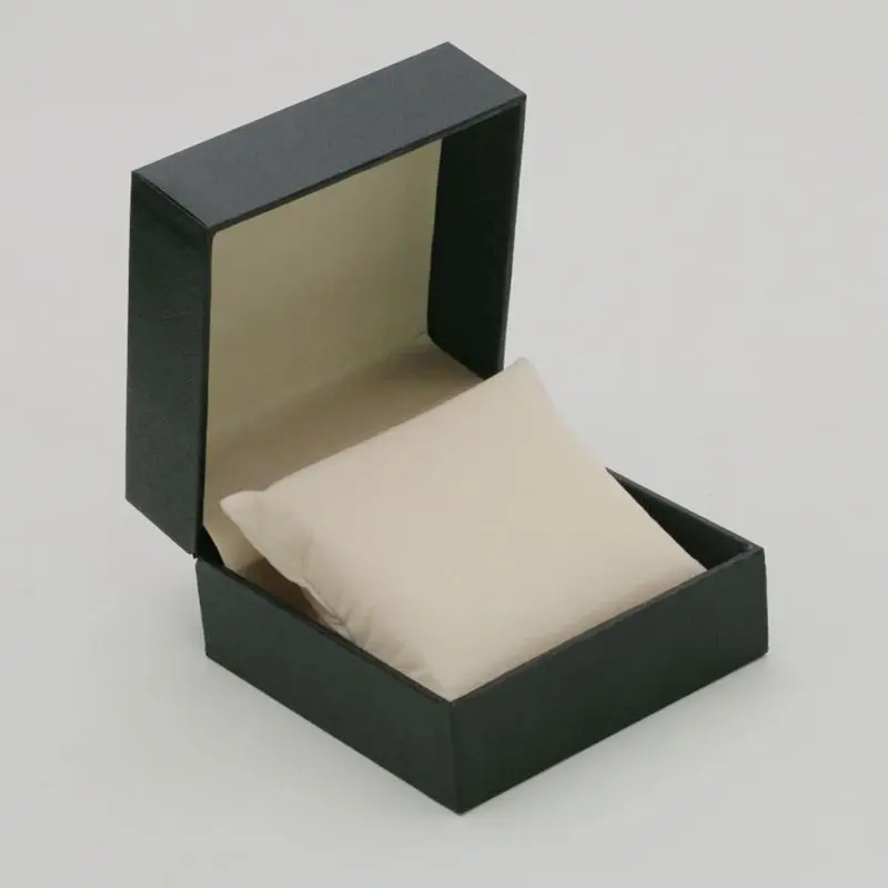 Men Clamshell PU Leather Watch Case with Pillow Lychee Grain PU Leather Single Watch Gift Box Wristwatch Display Case Organizer