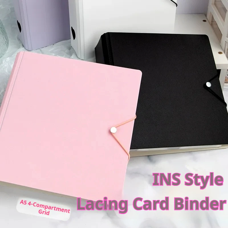 Diy A4 Large Capacity Nine-Grid Photo Album With Straps 3-Inch Photo Collecting Binder Storage For Small Cards Photocard Holder view 3