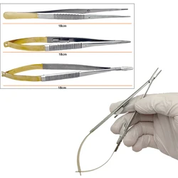 18Cm Dental Castroviejo Needle Holder Pliers Stainless Steel Forceps Orthodontic Tweezer with Tc Dentist Instrument Tools