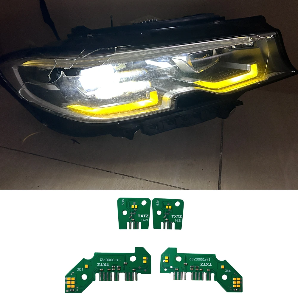 

LED Headlight Yellow DRL Set For 2019-2022 BMW G20 G21 318d 320d 320dx 320i 320ix 330d 330dx 330e 330i M340ix Yellow Daylight