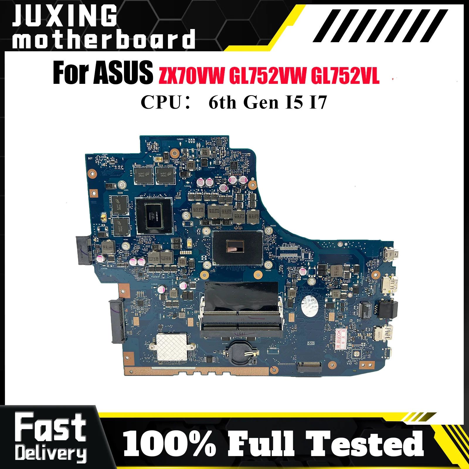 

GL752VL Материнская плата для ноутбука ASUS ROG Strix GL752VL ZX70VW GL752VW GL752V Материнская плата для ноутбука с процессором I5 I7 100% тесты OK stk